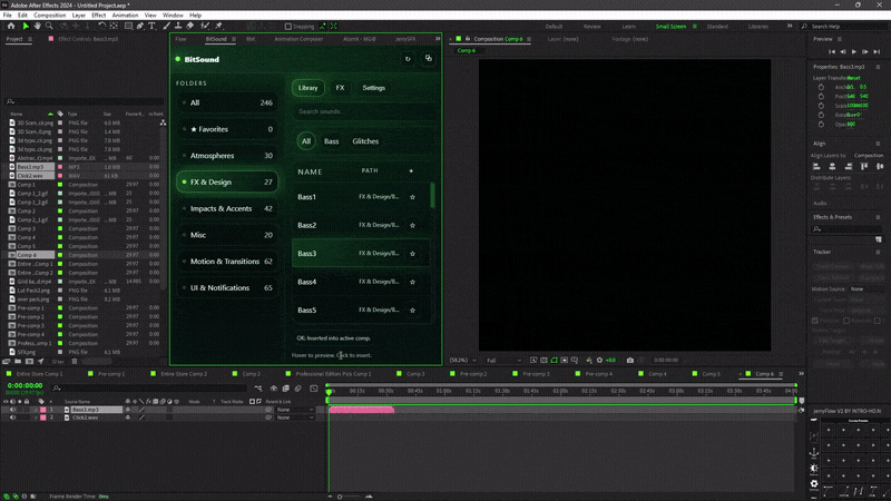 One Click. Instant Sound effects.